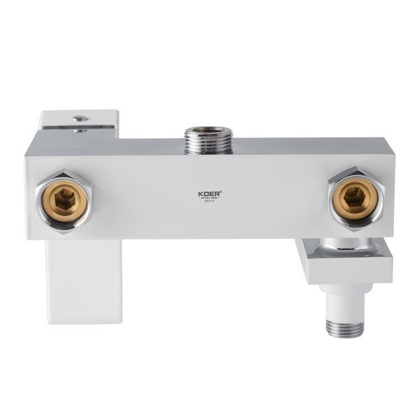 купить Душевая колонна со смесителем KOER KB-56007-04, 3 функции (Цвет хром+белый) (KR5159) фото