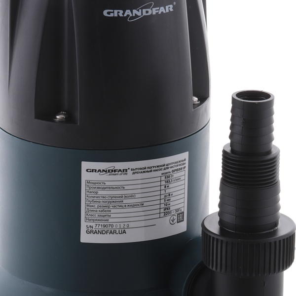 Дренажный насос для чистой воды (с электр. выкл.) Grandfar GPE551F (GF1091) GF1091 фото