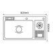Мойка для кухни из нерж. стали ZERIX ZH8245-SET-08 MICRO DECOR GRAPHITE (цвет графит) (ZM5594) ZM5594 фото 3
