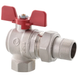 Кран з американкою Roho R106-075 - 3/4" кутовий (RO0090) RO0090 фото 1