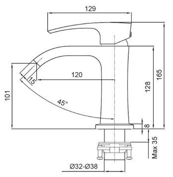 купить Змішувач для умивальника Koer KB-12007-07 (Колір графіт) (KR5152) фото