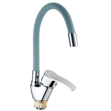 купить Змішувач для кухні MIXXUS YUB4-279 REFLECTOR GRAY з гнучким виливом (Колір хром+вилив сірий) (MI6485) фото