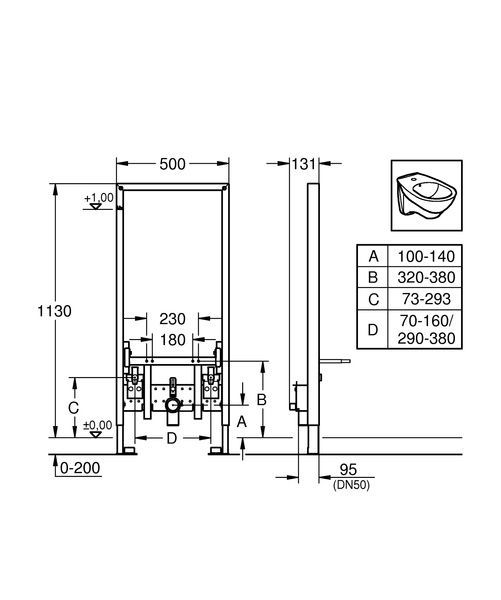 купити Інсталяція для біде Grohe Rapid SL (38553001) фото