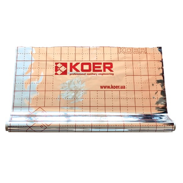 Пленка теплоотражающая металлизированная с разметкой Koer (рулон 50 м) (KR2868) KR2868 фото