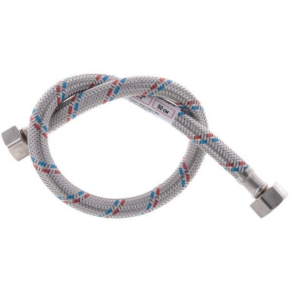 купити Гнучкий шланг для підключення води гайка 1/2'' - гайка 1/2'' (50 см) Zerix (ZX1551) фото