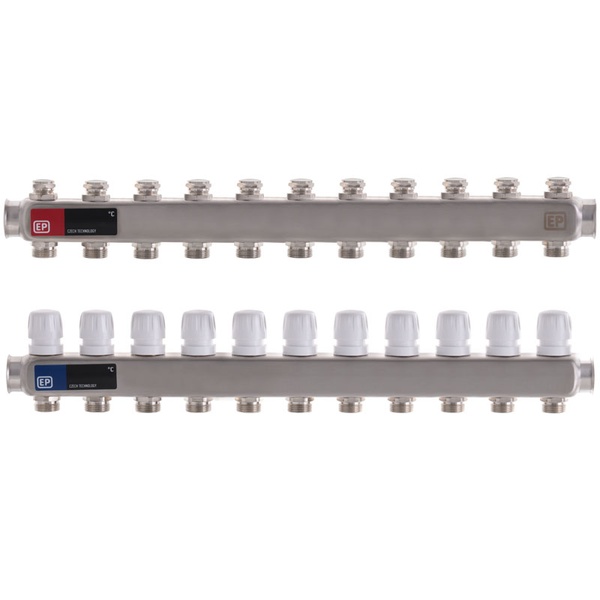 Коллекторный блок с термостат. клапанами Europroduct EP.S1100-11 1"x11 (EP4998) EP4998 фото