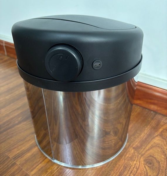 купити Відро для сміття сенсорне кругле MIXXUS PREMIUM ELLIPSE-TC0109 CHROME-BLACK 9 л (колір хром з чорним) (MI7083) фото