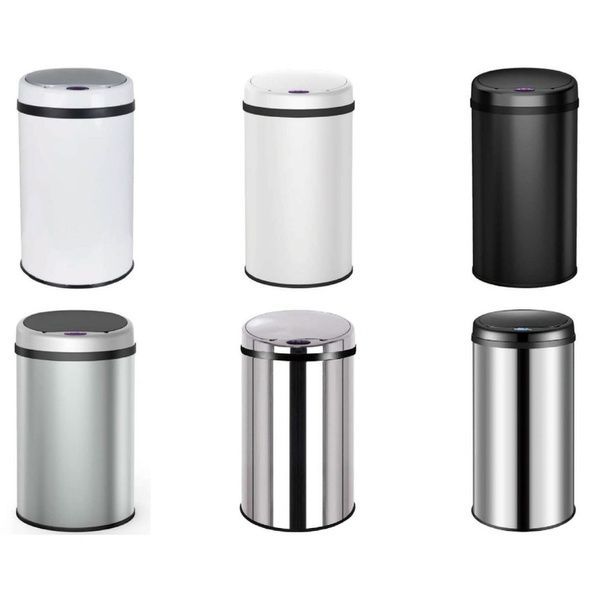 купити Відро для сміття сенсорне кругле MIXXUS PREMIUM ELLIPSE-TC0109 CHROME-BLACK 9 л (колір хром з чорним) (MI7083) фото