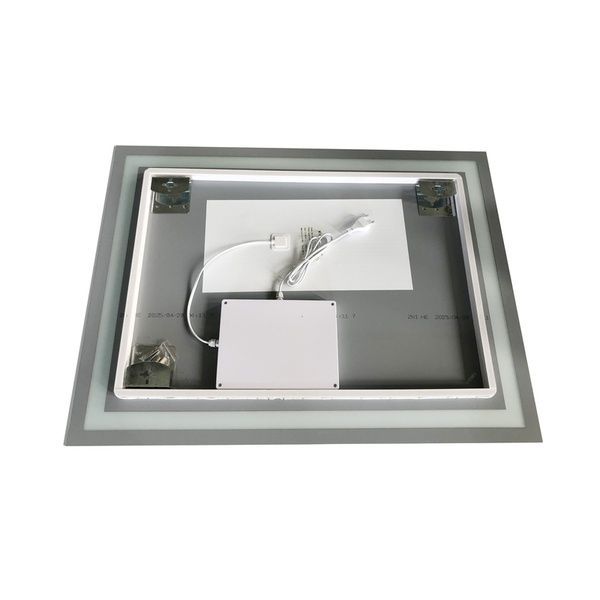 купить Зеркало ZERIX KUBIX MR03-80x60-REVERSE с LED Touch, Anti-fog, димером, рег. яркости (ZX6053) фото