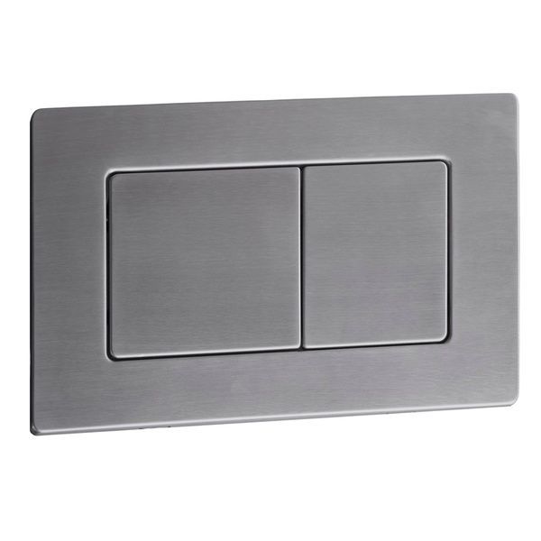 купити Панель змиву Koer KT-0612-07 240x160x10mm з нержавіючої сталі, кнопка квадр. (колір графіт) (KR6122) фото