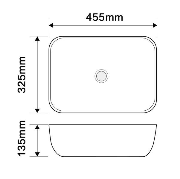 купить Раковина накладна MIXXUS PREMIUM DIVERSE-0112 MARBLE 455х325х135mm (MP6543) фото