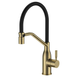 Смеситель для кухни MIXXUS PREMIUM GRAVITY 017 NUT BRUSHED GOLD REFL.BLACK (Цвет матовое золото+силик. излив черный) (MI8410) MI8410 фото 1