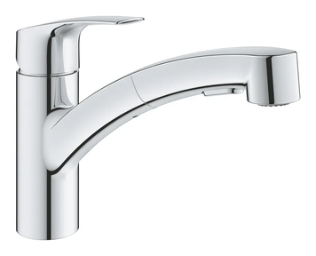 купити Змішувач для кухні з висувним виливом Grohe Eurosmart New (30305001) фото