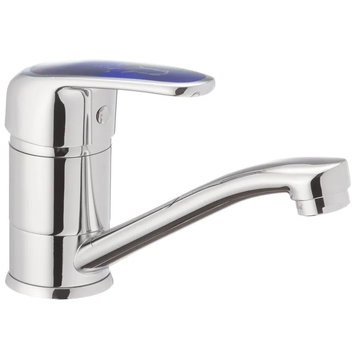 купить Змішувач для умивальника HAIBA MAGIC 555 (15 см) з синьою ручкою (HB0672) фото