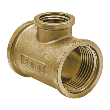 купить Тройник редукционный 3/4"х1/2"х3/4" ВВВ Koer .T080608F.WN (без никеля) (KR3034) фото