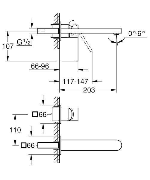 купити Змішувач для раковини Grohe Plus на 2 отвори, L-Size (29306003) фото