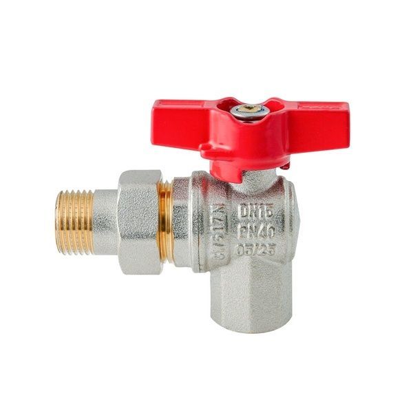 купити Кран з американкою кутовий KOER EXTREME KE.228-15 - 1/2" ручка "метелик" червона (KR5763) фото