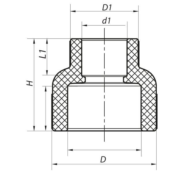 купити Муфта редукційна ВВ 75x40 PPR Koer K0208.PRO (KP2573) фото