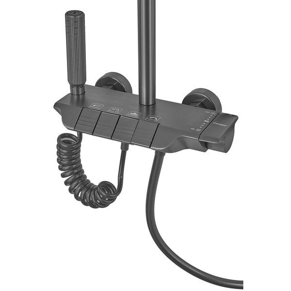 купить Душевая колонна Champion PBM-009-J Graphite со смесителем с кнопочным переключателем, 4 режима (CH6501) фото