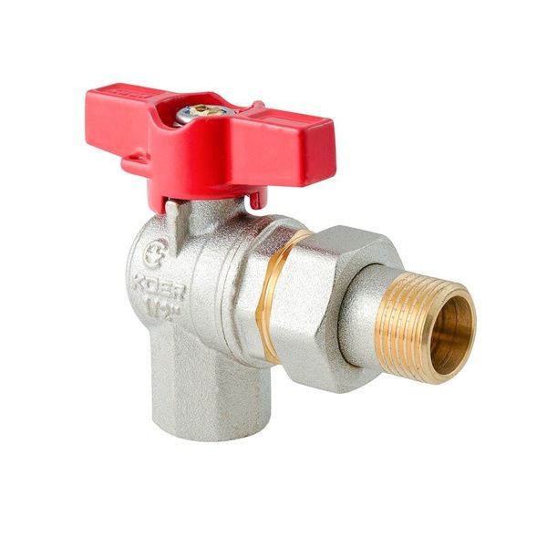 купити Кран з американкою кутовий KOER EXTREME KE.228-15 - 1/2" ручка "метелик" червона (KR5763) фото