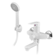 Змішувач для ванни PLAMIX OSCAR-008 EURO SET WHITE (зі шлангом, лійкою та кронштейном) (PM0698) PM0698 фото 1