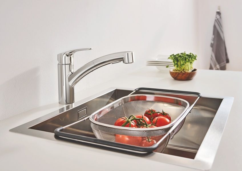 купити Змішувач для кухні з висувним виливом Grohe Eurosmart New (30305001) фото