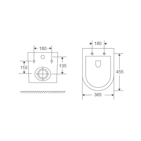 Унітаз підвісний Mixxus Premium Ellipse-0303-R 520x365x360mm, система змиву Rimless (MP6463) MP6463 фото