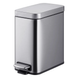 Відро для сміття з плавним закриттям прямокутне MIXXUS PREMIUM QUADRO-TC0105 SS COLOR 5л (колір нержавійка) (MI7062) MI7062 фото 1