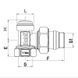 Кран радіаторний Roho R5250-050 - 1/2" кутовий (RO0132) RO0132 фото 2