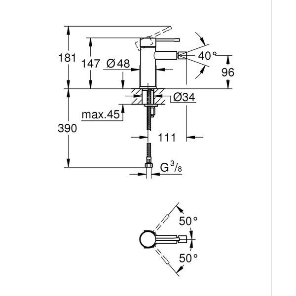 купить Смеситель для биде Grohe Essence New S-Size (24395KF1) фото