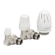 Комплект для підключення радіатора Koer SET-11 - 1/2"x1/2" (кутовий) з термоголовкою ВЗ (KR3175) KR3175 фото 1