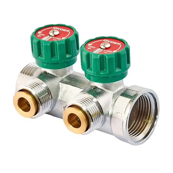 купить Колектор для теплої підлоги з адаптером Koer KR.1127-2 - 1"x2 - 3/4 Ways (євроконус-площина) (KR4946) фото
