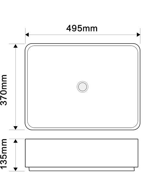 купить Раковина накладна MIXXUS PREMIUM BEVEL-0102 MARBLE 495х370х135mm (MP6519) фото