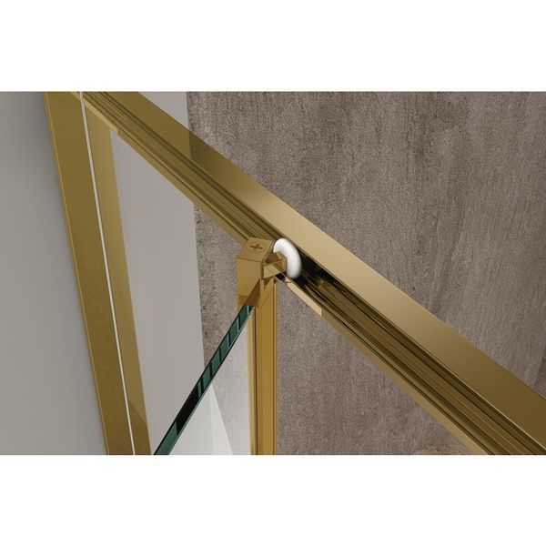 купити Душова кабіна без піддону Koer SR SC09-90x90x200-R-TR-12 прозоре скло Easy Clean 6мм Матове золото (KR5771) фото