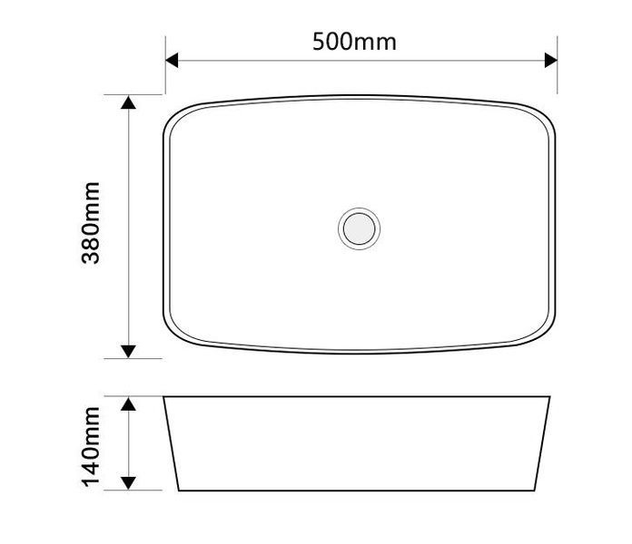 купить Раковина накладна MIXXUS PREMIUM DIVERSE-0109 500х380х140mm (MP6547) фото