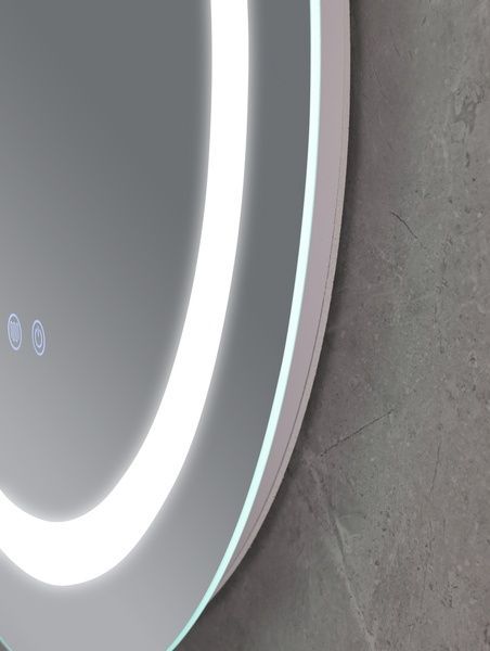 купити Дзеркало MIXXUS PLAIN MC02-80 з LED Touch, Anti-fog, димером, рег. яскравості, годинником (MI6931) фото