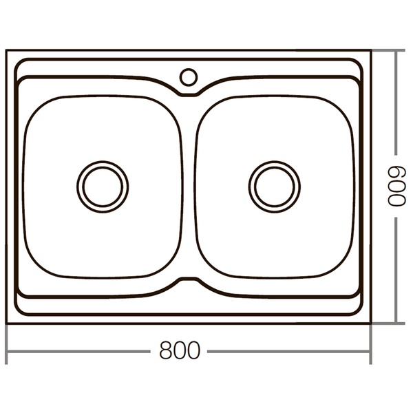 Кухонна мийка накладна ZERIX Z8060B-08-180E (satin) (ZX1620) ZX1620 фото