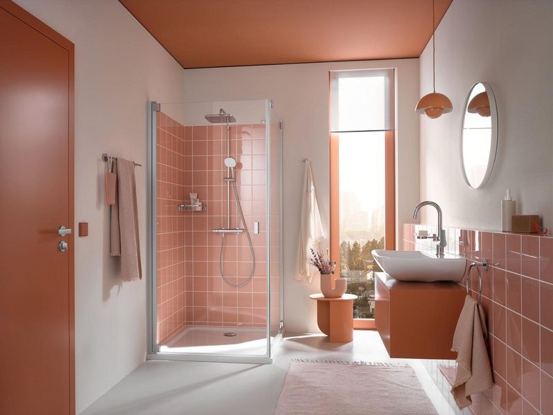 купить Душова система з термостатом для настінного монтажу Grohe Tempesta System 250 Cube (26689001) фото