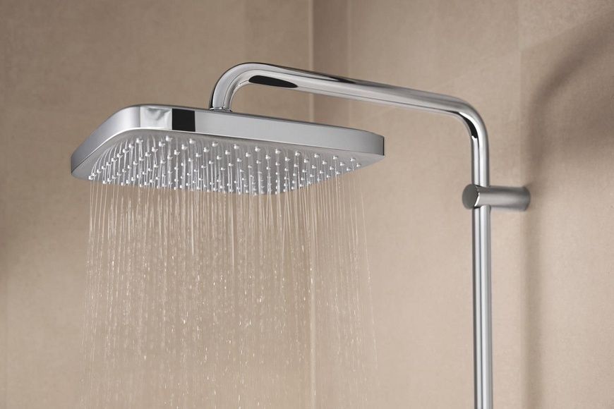 купить Душова система з термостатом для настінного монтажу Grohe Tempesta System 250 Cube (26689001) фото
