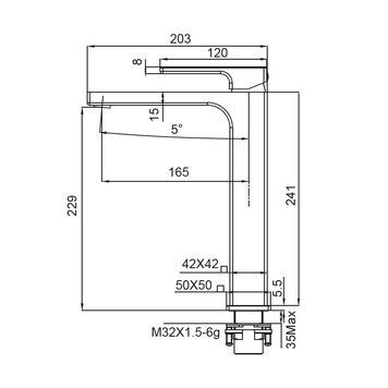 купить Змішувач для умивальника Koer KB-11009-01 високий (Колір хром) (KR3500) фото