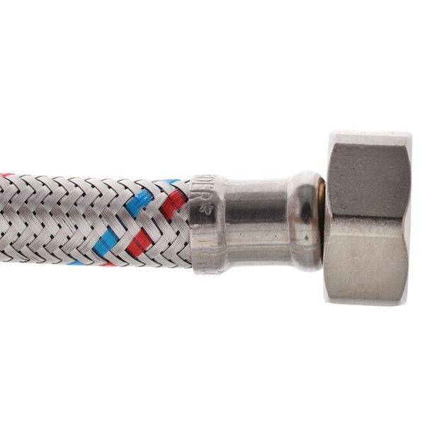 купить Гибкий шланг для подключения воды гайка 1/2'' - Штуцер 1/2'' (100 см) Zerix (ZX1565) фото