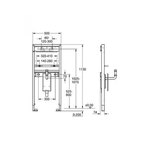 купить Інсталяція для раковини із вбудованим сифоном Grohe Rapid SL (38625001) фото