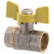 Кран шаровый FERRO PL 1/2" ГГБ газ art. 602 (латунный шар) (FE0559) FE0559 фото 1