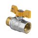 Кран кульовий Nolf NF.722 - 3/4" FM ГШМ YELLOW, ручка "метелик" жовта (NF2952) NF2952 фото 1
