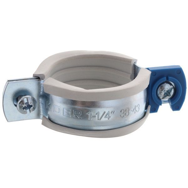 купити Хомут трубний оцинкований Koer KCB.10.G 1-1 / 4 "(38-43) сірий (KR2787) фото