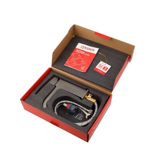 купити Змішувач для умивальника Koer KB-10037-07 (Колір графіт) (KR5999) фото