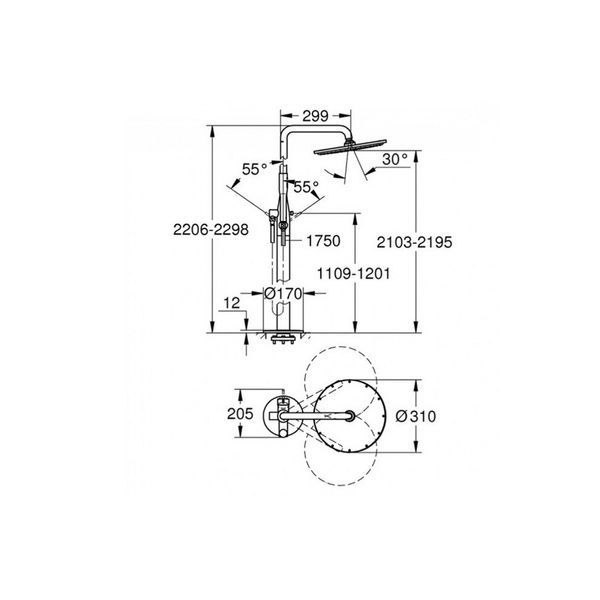 купити Змішувач для душу окремо стоячий Grohe Essence (23741001) фото