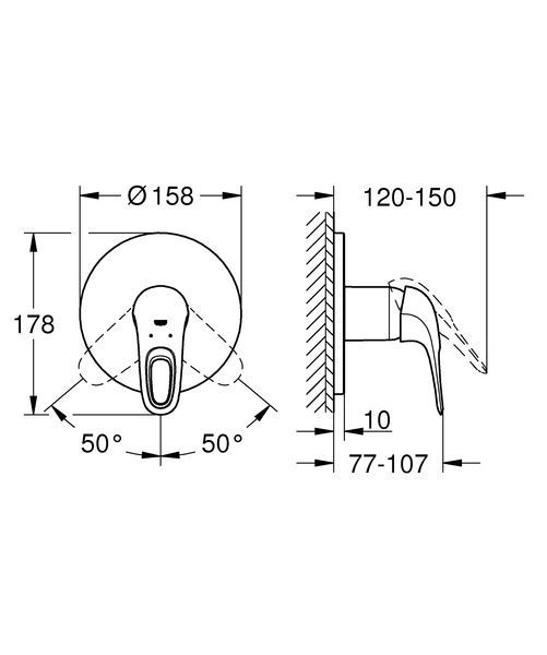 купить Смеситель скрытого монтажа для 1 потребителя Grohe Eurostyle (24048003) фото