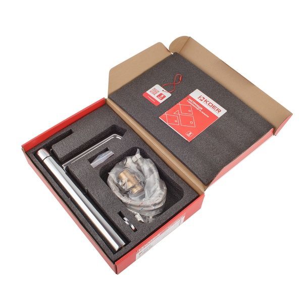 купить Смеситель для умывальника высокий KOER KB-11029-01 (Цвет хром) (KR5479) фото