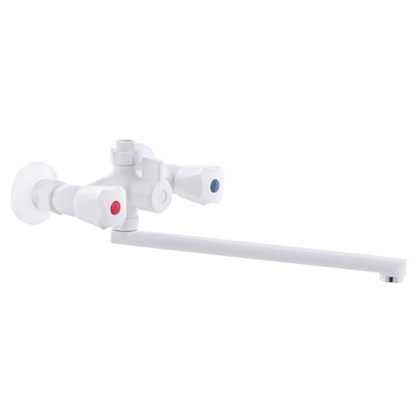 Змішувач для ванни PLAMIX Omega-140 White (без шланга і лійки) (PM0558) PM0558 фото
